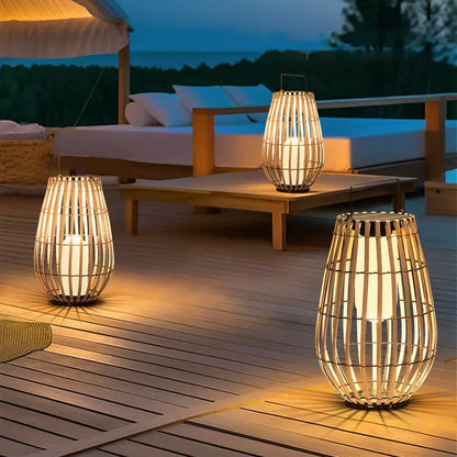 Solar Buitenlamp - Duurzame Rotan Buitenverlichting voor Tuin en Terras 3