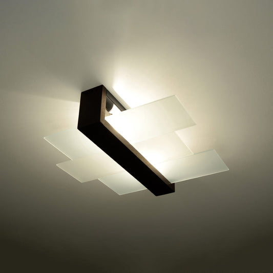 Stijlvolle Feniks Plafondlamp Wenge - 2-Flammig voor Slaapkamer en Modern Interieur 0