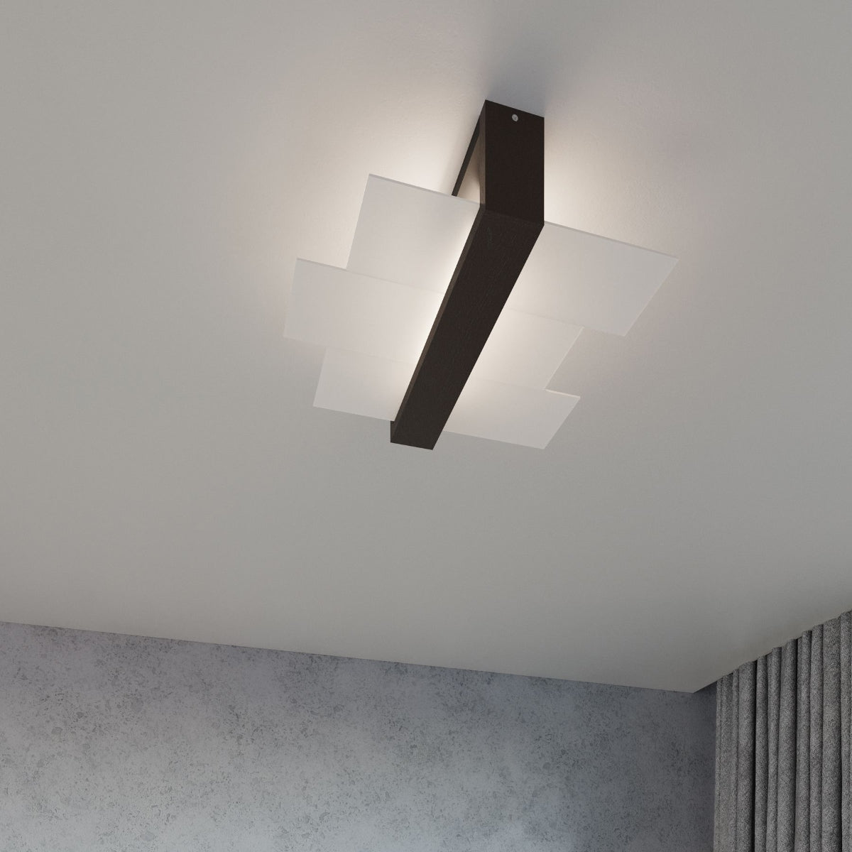 Stijlvolle Feniks Plafondlamp Wenge - 2-Flammig voor Slaapkamer en Modern Interieur 7
