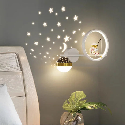 Stijlvolle Zenthra Wandlamp | Rustgevende Muurlamp voor Kinderkamer | Veilige Wanddecoratie