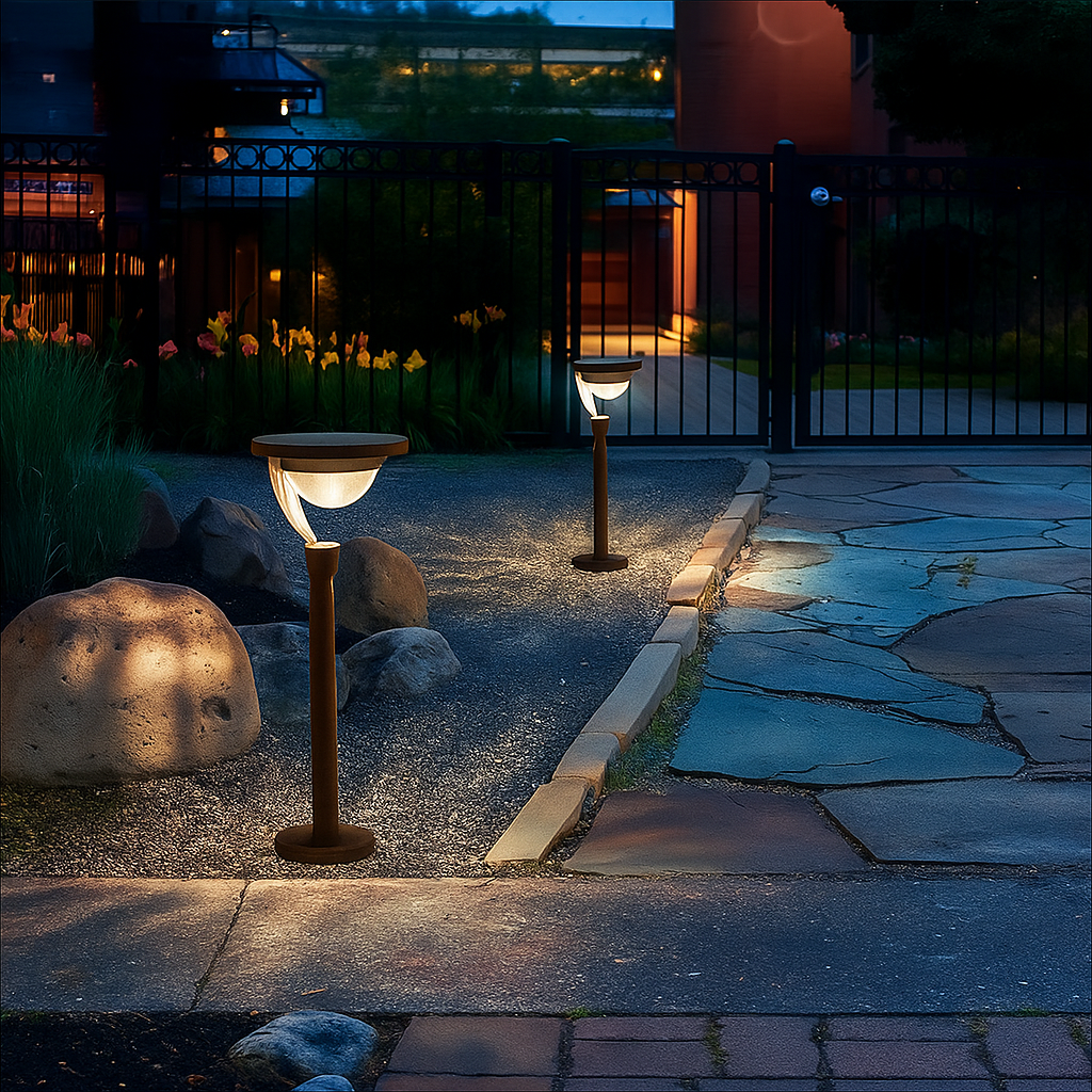 Stijlvolle Zonne-energie Padverlichting voor Tuin en Oprit - Milieuvriendelijk en Eenvoudig te Installeren 3