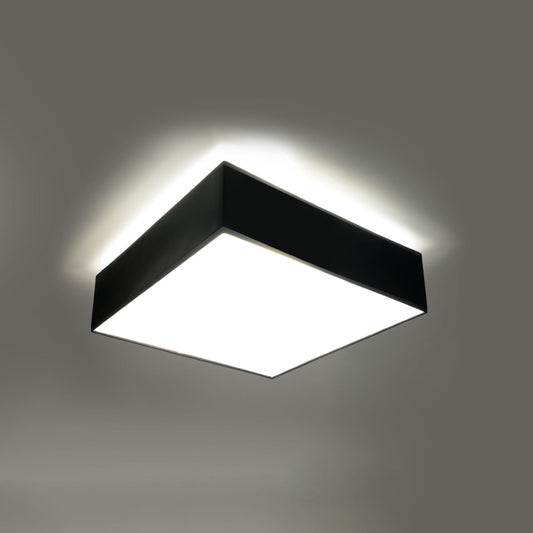 Verlicht uw Ruimte met de Elegante Horus 35 Zwarte Plafondlamp - LED Compatibel, Ø35 Cm 0