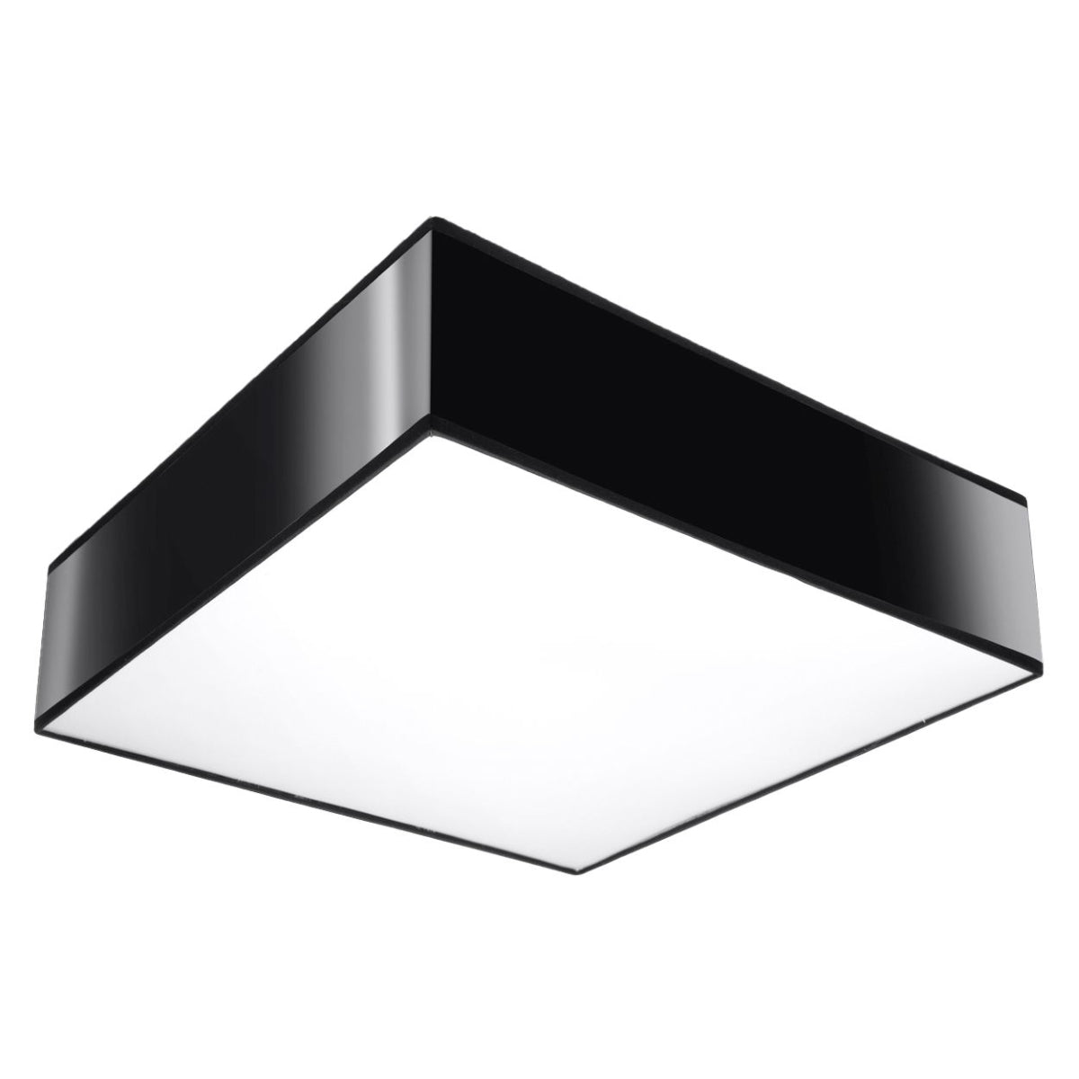 Verlicht uw Ruimte met de Elegante Horus 35 Zwarte Plafondlamp - LED Compatibel, Ø35 Cm 1