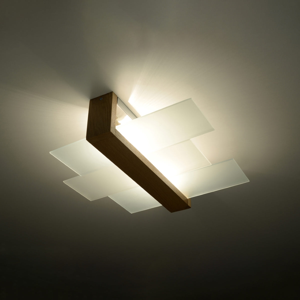 Verlicht uw Ruimte met de Feniks 2 Deckenleuchte in Natuurlijke Houtlook – Stijlvolle LED-Spotlamp 0
