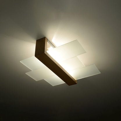 Verlicht uw Ruimte met de Feniks 2 Deckenleuchte in Natuurlijke Houtlook – Stijlvolle LED-Spotlamp 0