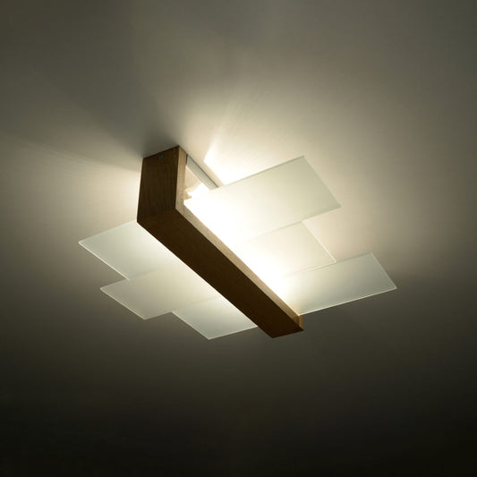 Verlicht uw Ruimte met de Feniks 2 Deckenleuchte in Natuurlijke Houtlook – Stijlvolle LED-Spotlamp 0