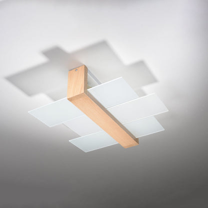 Verlicht uw Ruimte met de Feniks 2 Deckenleuchte in Natuurlijke Houtlook – Stijlvolle LED-Spotlamp 2