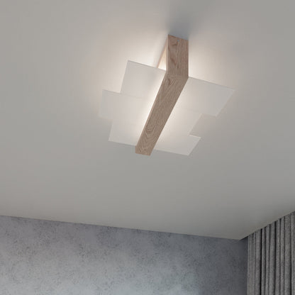 Verlicht uw Ruimte met de Feniks 2 Deckenleuchte in Natuurlijke Houtlook – Stijlvolle LED-Spotlamp 7