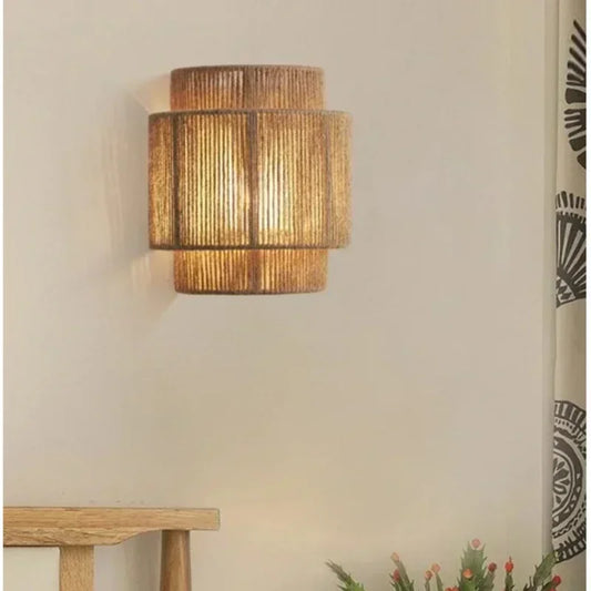 Verlicht uw Ruimte met de Zenthra Moderne Wandlampen van Jute Touw voor Sfeervolle Decoratie 0