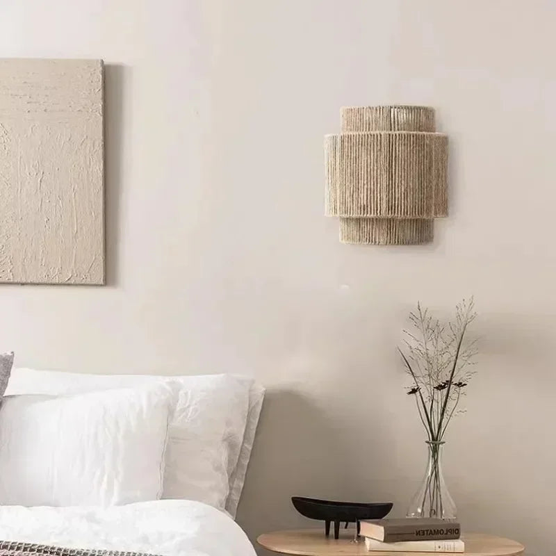 Verlicht uw Ruimte met de Zenthra Moderne Wandlampen van Jute Touw voor Sfeervolle Decoratie 4