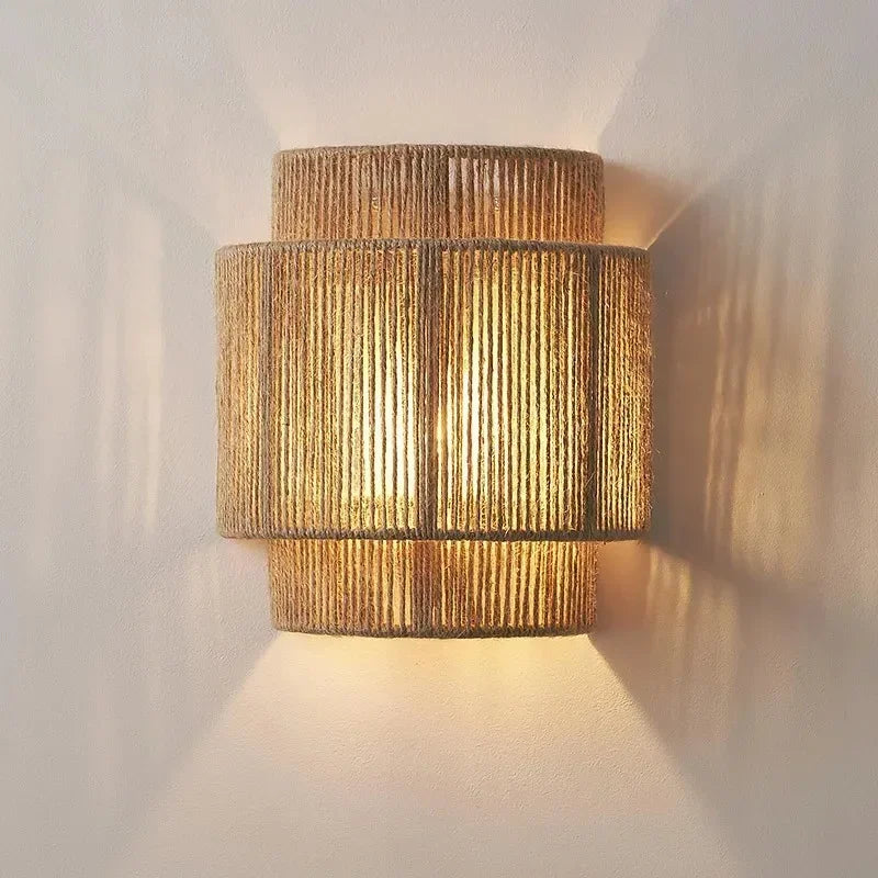 Verlicht uw Ruimte met de Zenthra Moderne Wandlampen van Jute Touw voor Sfeervolle Decoratie 6