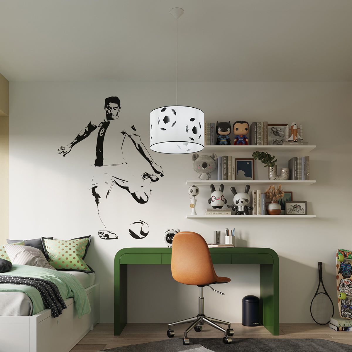 Voetbal Hanglamp Ø40cm – Sportieve LED Pendellamp voor Kinderen 6