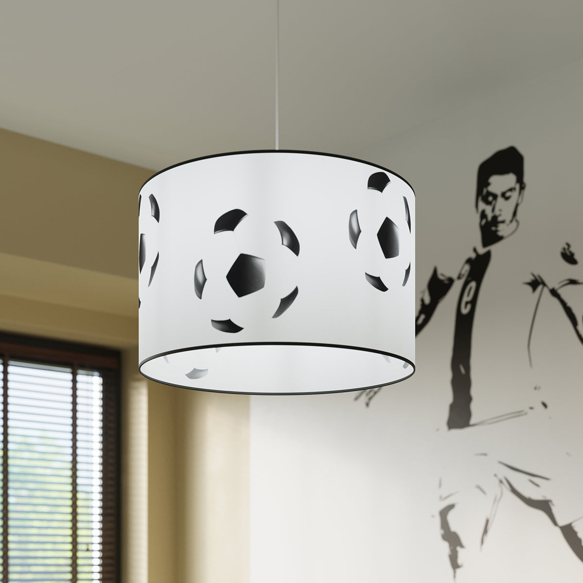 Voetbal Hanglamp Ø40cm – Sportieve LED Pendellamp voor Kinderen 7
