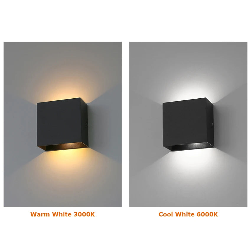 Zenthra 6W Wandlamp Zwart - Minimalistisch Design voor Binnen, Woonkamer, Slaapkamer en Gang