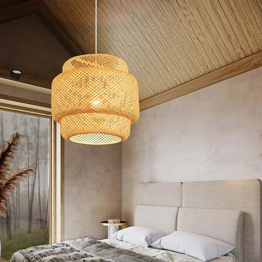 Zenthra Bambus Hanglamp - Handgemaakte Woonkamer Lamp voor Natuurlijke Sfeer