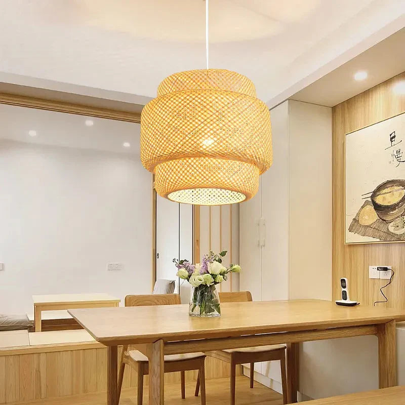 Zenthra Bambus Hanglamp - Handgemaakte Woonkamer Lamp voor Natuurlijke Sfeer