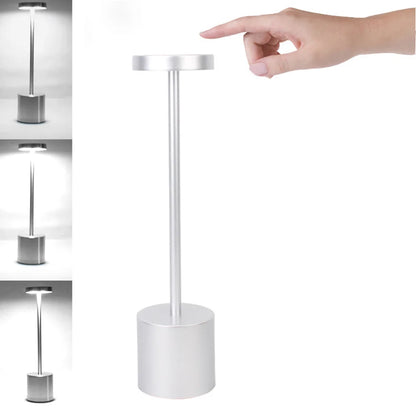 Zenthra Dimbare Tafel Lamp - Oplaadbare Tafellamp op Batterijen in Zwart en Goud met 3 Kleuren en Stepless Dimming