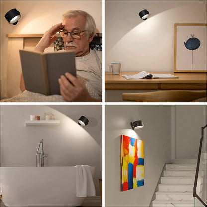 Zenthra Draadloze Oplaadbare 360° Wandlamp - Stijlvolle Wandlampen Binnen met Smart Touch en Batterij