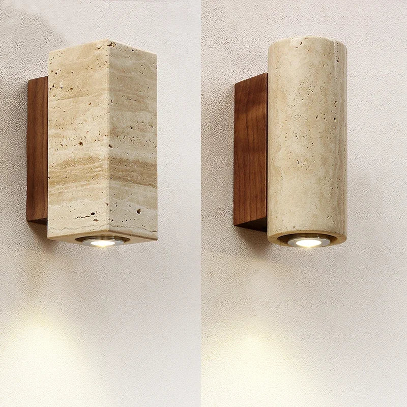 Zenthra Gele Marmeren Wandlamp - Stijlvolle Muurlamp voor Slaapkamer en Woonkamer 2