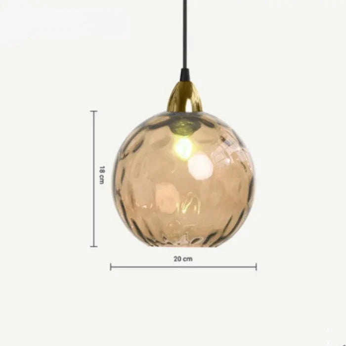 Zenthra Glazen Bol Hanglamp - Stijlvolle Eetkamer Lamp voor Warme Sfeer