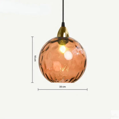 Zenthra Glazen Bol Hanglamp - Stijlvolle Eetkamer Lamp voor Warme Sfeer
