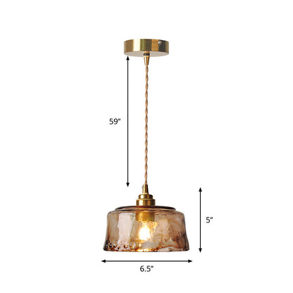 Zenthra Hanglamp Eettafel - Industriele 1-Lichts Lamp met Amber Alabaster Glas voor Eetkamer