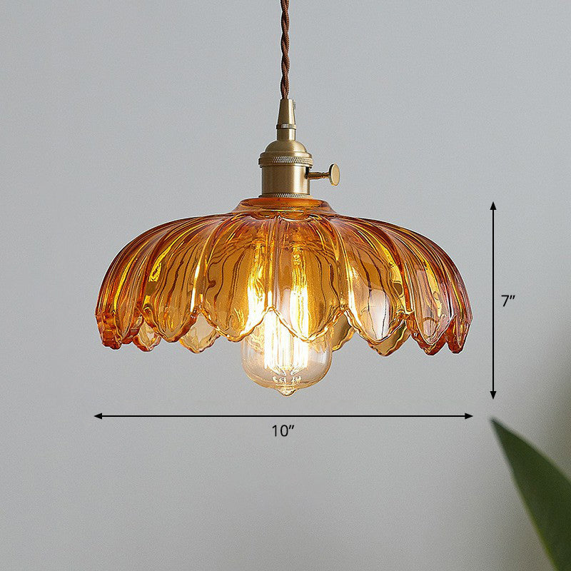 Zenthra Industriele Hanglamp Eettafel - Gegolfd glas Hanglamp