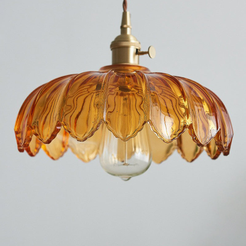 Zenthra Industriele Hanglamp Eettafel - Gegolfd glas Hanglamp