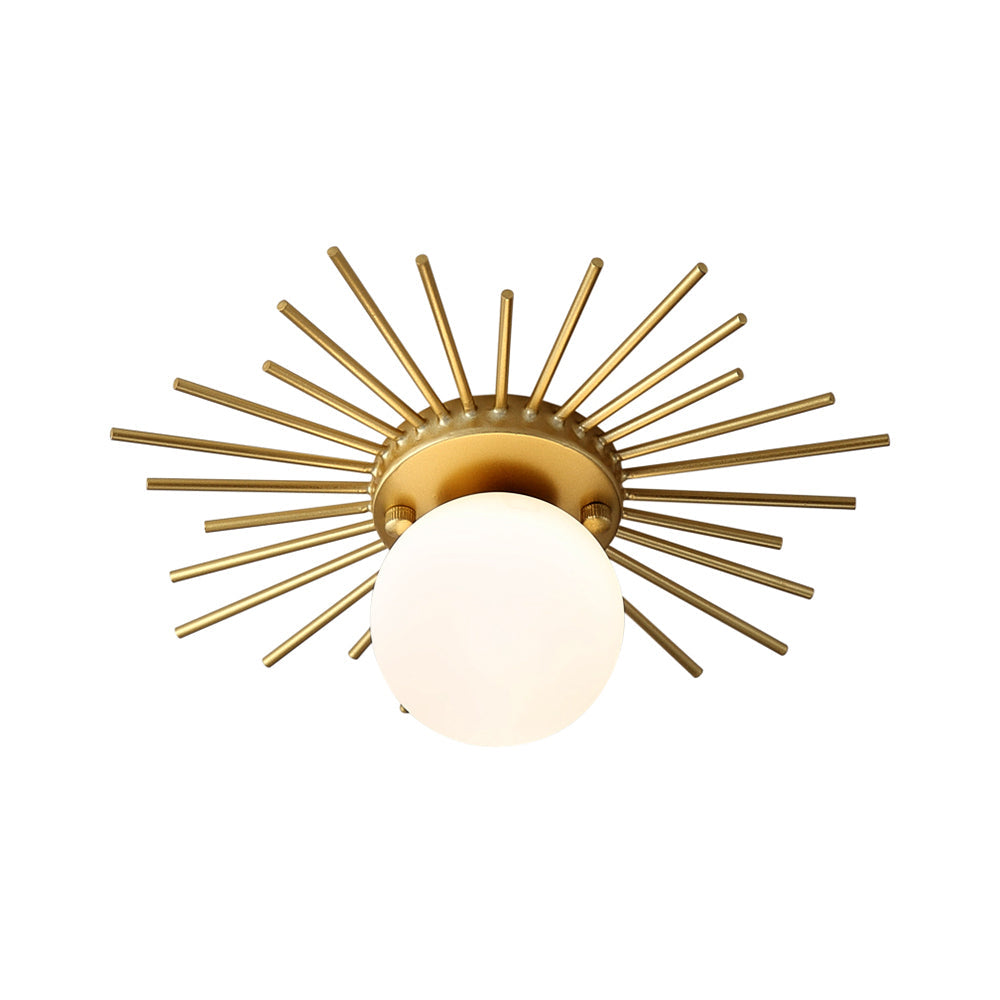 Zenthra LED Plafondlamp Sferisch met Frosted Glas en Gouden Afwerking