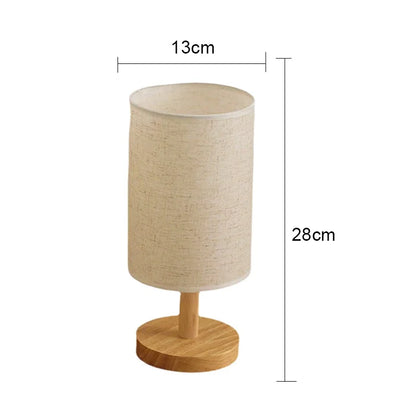 Zenthra LED Tafel Lamp - Dimbare USB Nachtlamp met Stoffen Lampenkap in Eenvoudige Chinese Stijl voor Slaapkamer