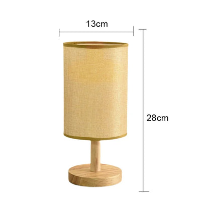 Zenthra LED Tafel Lamp - Dimbare USB Nachtlamp met Stoffen Lampenkap in Eenvoudige Chinese Stijl voor Slaapkamer