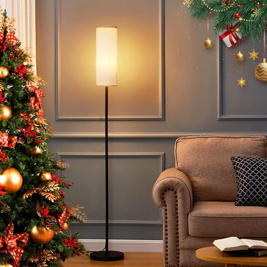 Zenthra Luxe Vloerlamp Zwart met Voetenschakelaar en Traploze Dimming voor Woonkamer en Slaapkamer