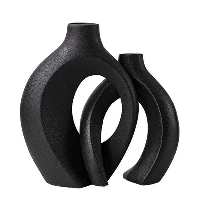 Zenthra Minimalistische Keramische Vaas - Voeg Eigentijdse Flair Toe aan Uw Interieur