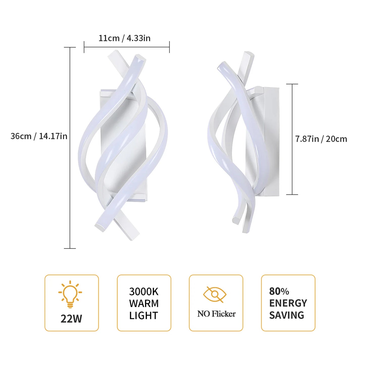 Zenthra Moderne Wandlamp - Creëer een Sfeervolle Ambiance met 22W LED