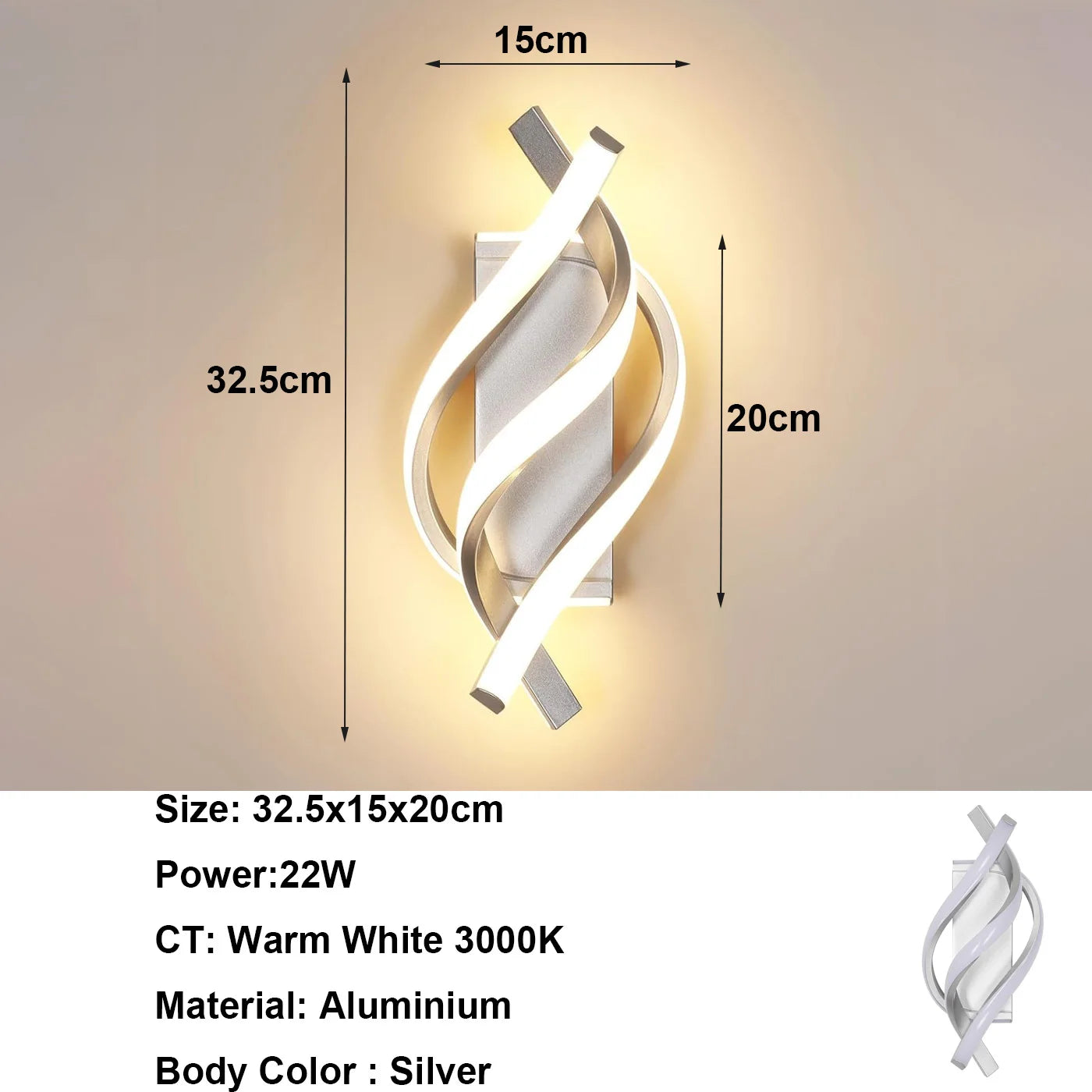 Zenthra Moderne Wandlamp - Creëer een Sfeervolle Ambiance met 22W LED