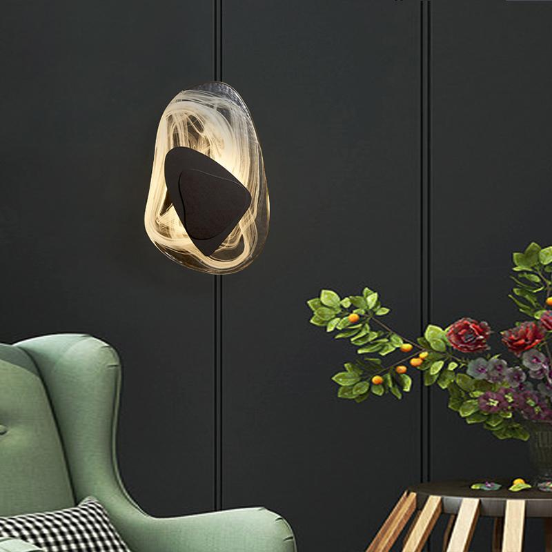 Zenthra Moderne Wandlamp met Kristallen - Luxe Scandinavisch Design voor Binnen met Zonne Energie