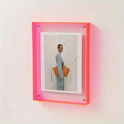Zenthra Neon Transparant Fotolijst - Stijlvolle Accent voor Herinneringen