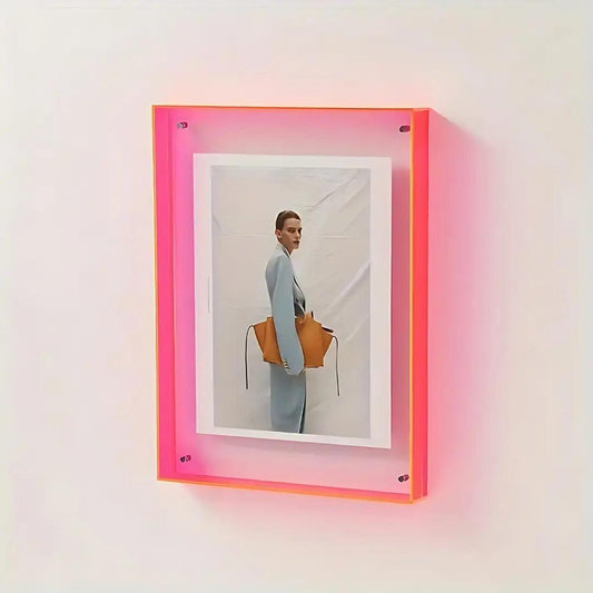 Zenthra Neon Transparant Fotolijst - Stijlvolle Accent voor Herinneringen