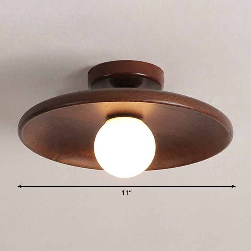 Zenthra Plafondlamp - Minimalistische Houten Plafondlamp met LED Verlichting