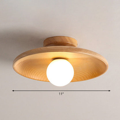 Zenthra Plafondlamp - Minimalistische Houten Plafondlamp met LED Verlichting