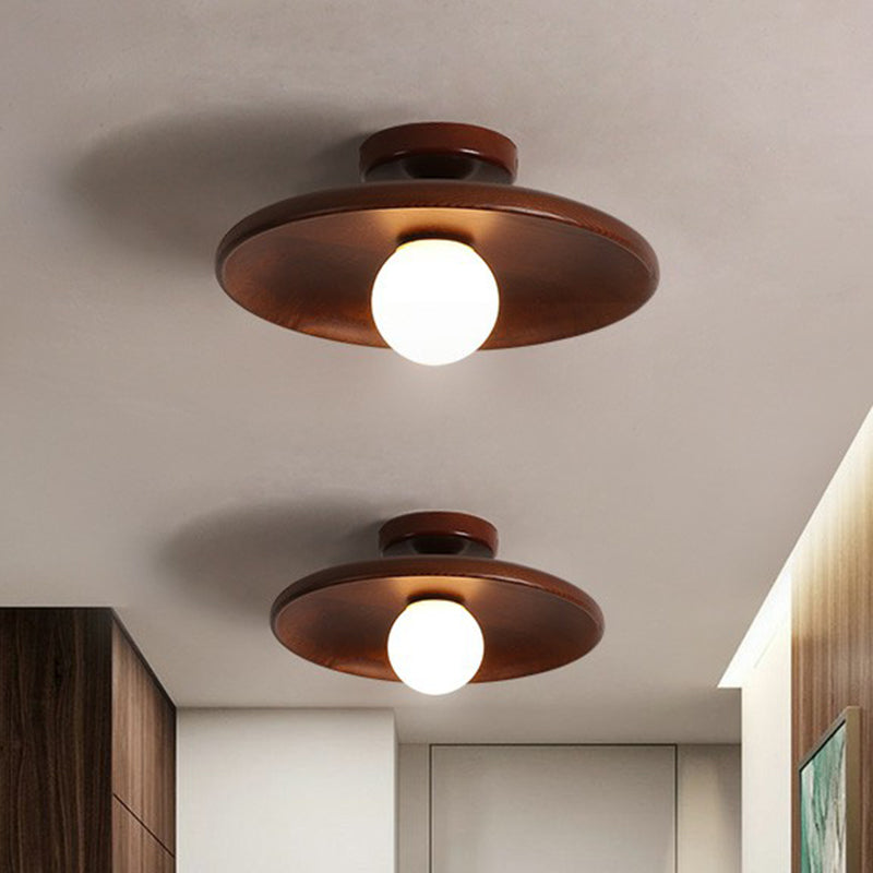 Zenthra Plafondlamp - Minimalistische Houten Plafondlamp met LED Verlichting