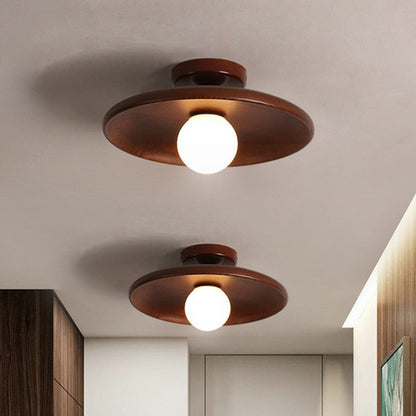 Zenthra Plafondlamp - Minimalistische Houten Plafondlamp met LED Verlichting