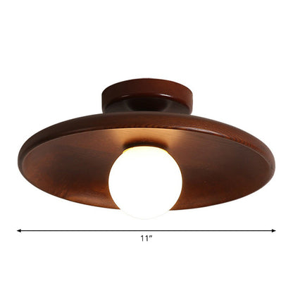 Zenthra Plafondlamp - Minimalistische Houten Plafondlamp met LED Verlichting