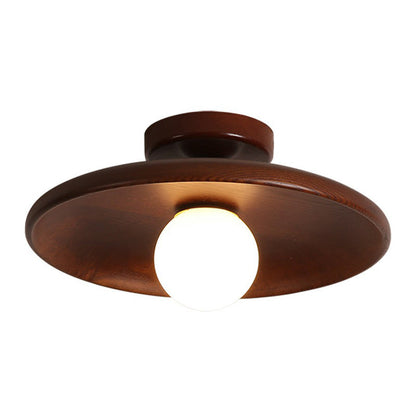 Zenthra Plafondlamp - Minimalistische Houten Plafondlamp met LED Verlichting