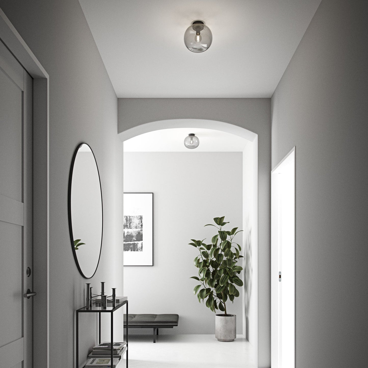 Zenthra Plafondlamp Zwart - Elegante Plafonniere voor Slaapkamer en Modern Interieur