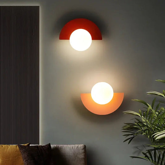 Zenthra Retro Wandlamp - Handgemaakte Glaskogel voor Sfeervolle Verlichting