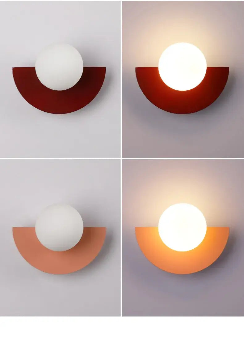 Zenthra Retro Wandlamp - Handgemaakte Glaskogel voor Sfeervolle Verlichting