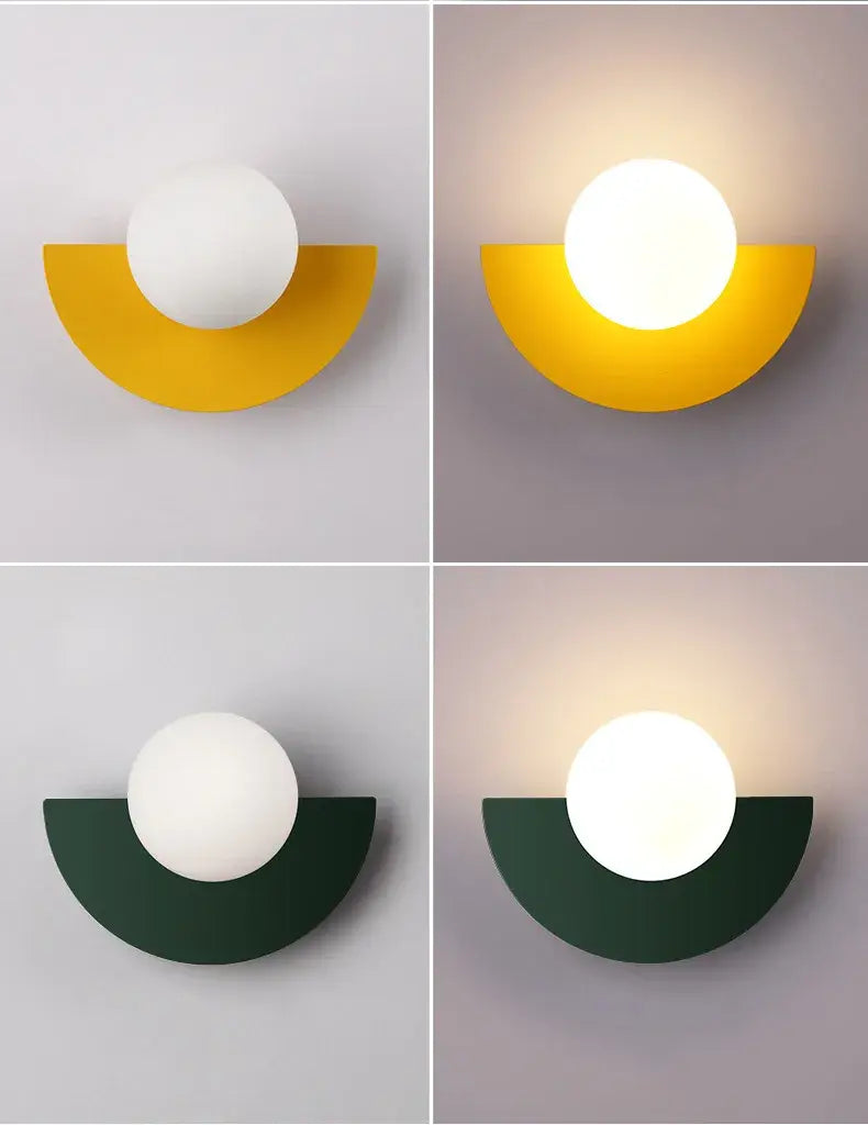 Zenthra Retro Wandlamp - Handgemaakte Glaskogel voor Sfeervolle Verlichting