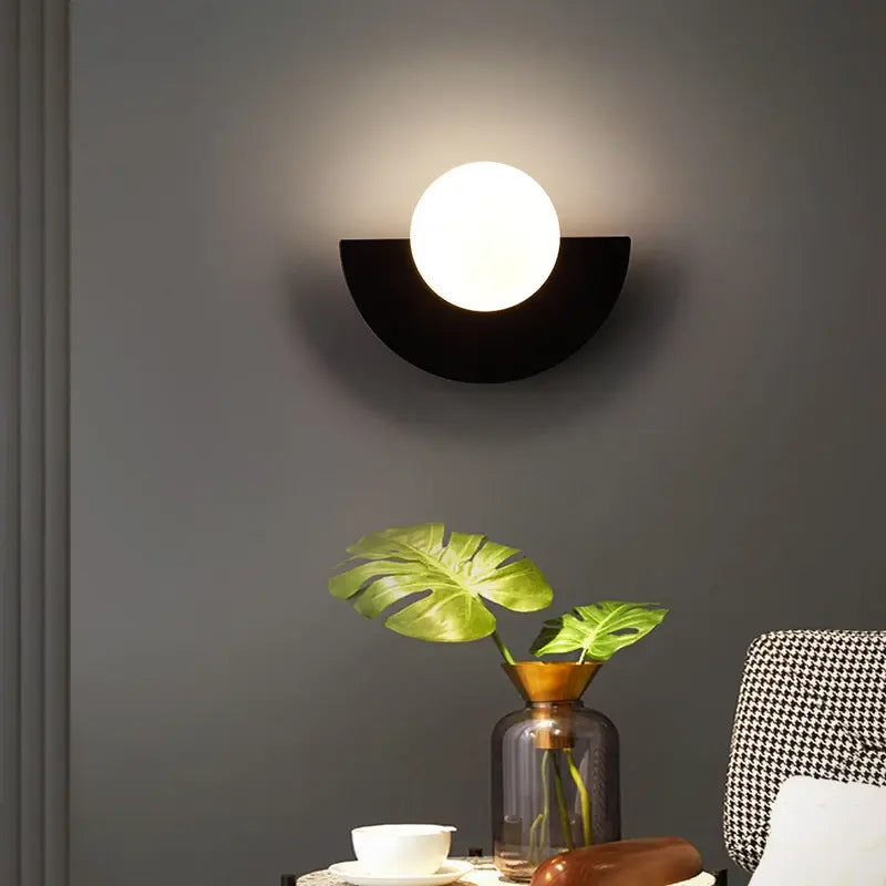 Zenthra Retro Wandlamp - Handgemaakte Glaskogel voor Sfeervolle Verlichting