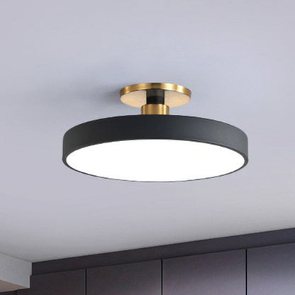 Zenthra Ronde Plafondlamp Zwart - LED Plafondlamp in Nordic Stijl voor Slaapkamer